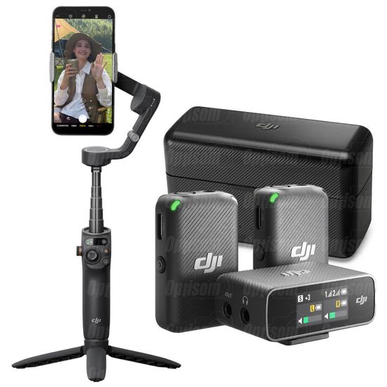 Kit Estabilizador Celular Dji Osmo Mobile 6 + 2 Microfone Sem Fio Dji Mic Kit Estabilizador Celular Dji Osmo Mobile 6 + 2 Microfone Sem Fio Dji Mic