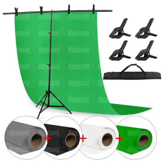 Kit 4 Fundo Infinito Fotográfico Papel 1,36 X 10m Com Suporte Tripé Greika Kit 4 Fundo Infinito Fotográfico Papel 1,36 X 10m Com Suporte Tripé Greika