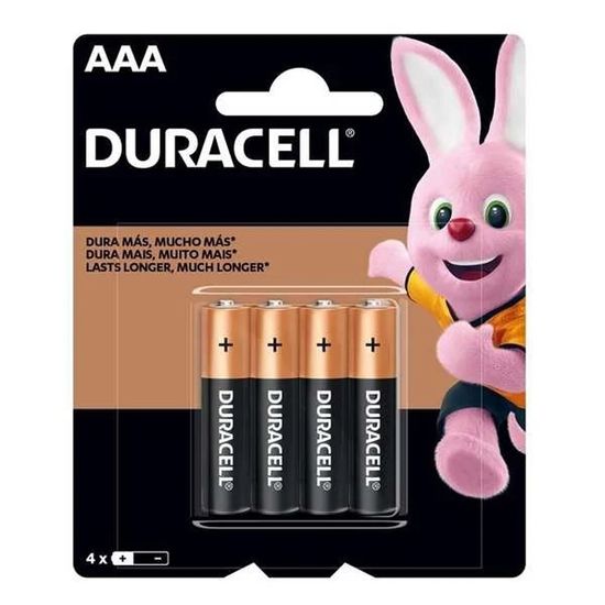 Pilhas Duracell Aaa Palito 4 Unidades - Mn2400 Pilhas Duracell Aaa Palito 4 Unidades - Mn2400