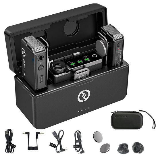Microfone Hollyland Duplo Sem Fio Lark Max Para Dslr, Iphone E Android