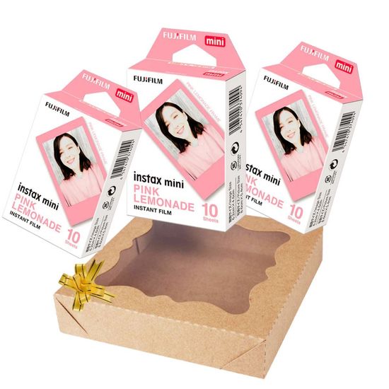 Kit 3 Filmes Lemonade Para Câmera E Impressora Instax Mini - Kit Presente Kit 3 Filmes Lemonade Para Câmera E Impressora Instax Mini - Kit Presente