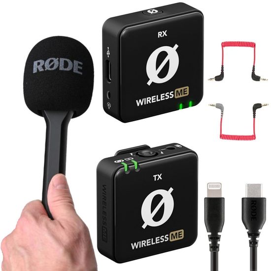 Microfone Sem Fio Rode Wireless Me Para Cameras Iphone Android Pc+ Bastão Interview Go Microfone Sem Fio Rode Wireless Me Para Cameras Iphone Android Pc+ Bastão Interview Go