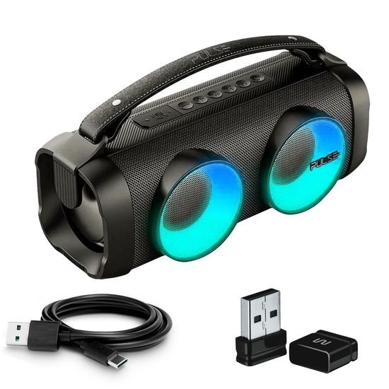 Caixa De Som Bluetooth Portátil Beats 80w Pulsesound + Pendrive 32gb Caixa De Som Bluetooth Portátil Beats 80w Pulsesound + Pendrive 32gb