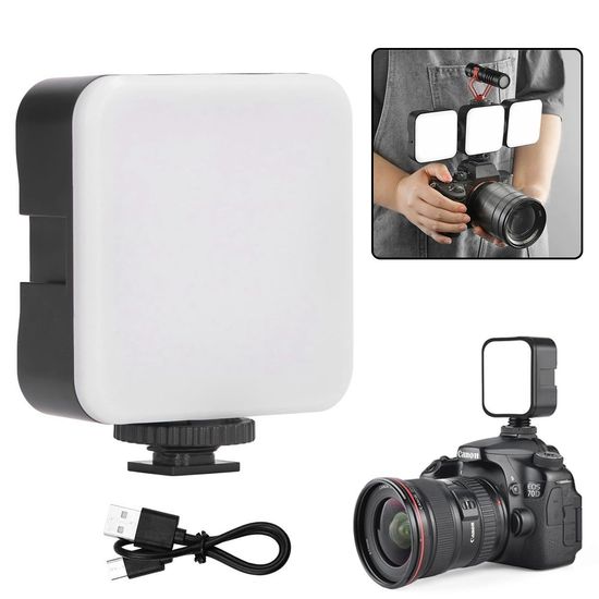 Iluminador Led Pequeno 7w 5600k Para Câmeras E Filmadoras - Tomate Iluminador Led Pequeno 7w 5600k Para Câmeras E Filmadoras - Tomate