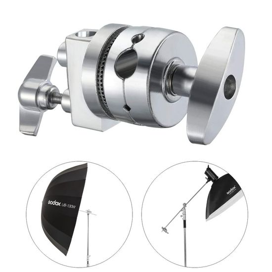 Cabeça De Efeito Articulação Girafa Inox Para Tripé Iluminação Manopla Greika Cabeça De Efeito Articulação Girafa Inox Para Tripé Iluminação Manopla Greika