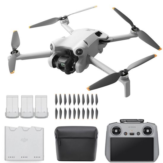 Drone Dji Mini 4 Pro Fly More Combo Plus Com Controle Rc 2 - Bateria 45 Mins Drone Dji Mini 4 Pro Fly More Combo Plus Com Controle Rc 2 - Bateria 45 Mins
