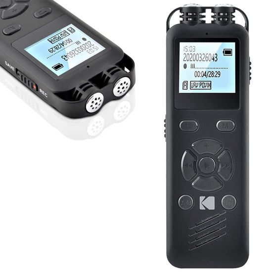 Gravador De Voz Digital Kodak Vrc250, Bateria Recarregável E Fone De Ouvido Incluso Gravador De Voz Digital Kodak Vrc250, Bateria Recarregável E Fone De Ouvido Incluso