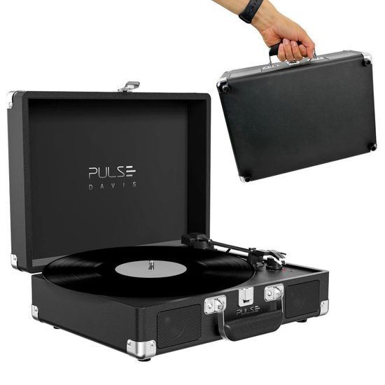 Vitrola Toca Discos Bluetooth Pulse 2 Em 1 Aux Usb Sp616 Davis Maleta Vitrola Toca Discos Bluetooth Pulse 2 Em 1 Aux Usb Sp616 Davis Maleta