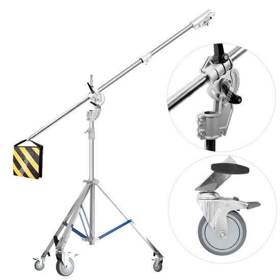 Tripé Girafa Com Rodinhas Para Flash Softbox Greika 4m até 15kg Fc-400 Tripé Girafa Com Rodinhas Para Flash Softbox Greika 4m até 15kg Fc-400