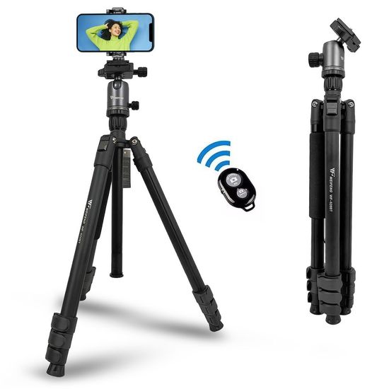 Tripé Weifeng Wf628 Suporte Para Celular, Controle De Selfie, Vira Monopé - 5kg Altura 155cm Tripé Weifeng Wf628 Suporte Para Celular, Controle De Selfie, Vira Monopé - 5kg Altura 155cm