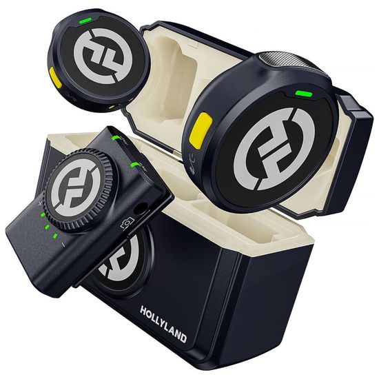 Microfone Hollyland Lark M2 Duplo 2.4ghz, Sem Fio, Para Câmeras Microfone Hollyland Lark M2 Duplo 2.4ghz, Sem Fio, Para Câmeras