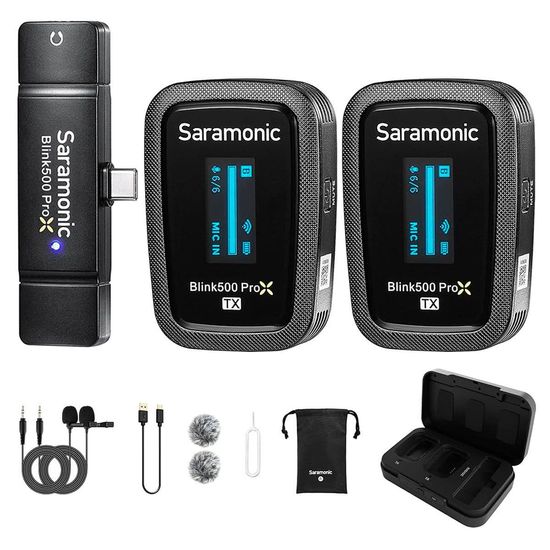 Microfone Sem Fio Duplo Saramonic Blink500 Prox B6 Para Smartphone Usb-c Microfone Sem Fio Duplo Saramonic Blink500 Prox B6 Para Smartphone Usb-c