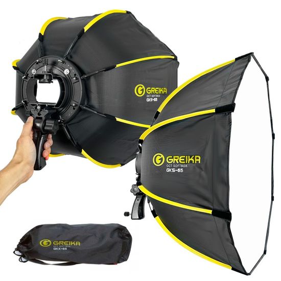Softbox Para Flash Speedlite Universal Greika Montagem Rápida 65cm Softbox Para Flash Speedlite Universal Greika Montagem Rápida 65cm