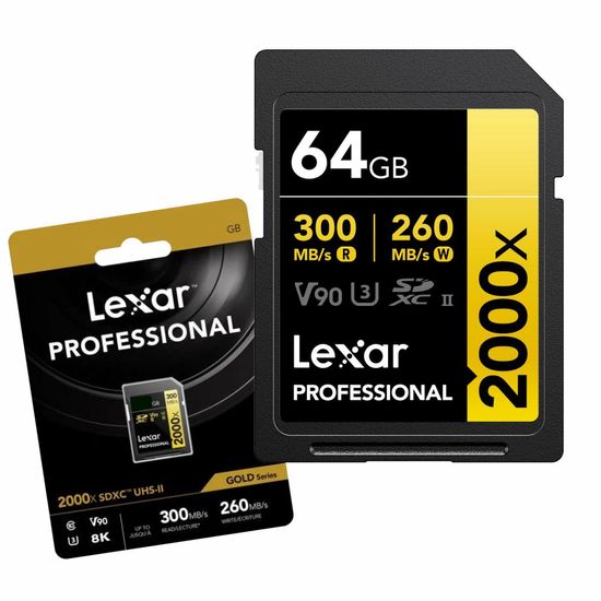 Cartão De Memória Sdxc Lexar 64gb V90 8k Linha Gold Cartão De Memória Sdxc Lexar 64gb V90 8k Linha Gold
