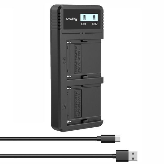 Carregador Duplo Para Baterias Linha Np-f Smallrig Usb Carregador Duplo Para Baterias Linha Np-f Smallrig Usb