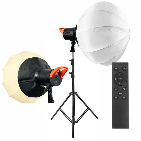 Softbox Balão Com Lampada Led 80w Bicolor 65cm Com Tripé E Controle Remoto Softbox Balão Com Lampada Led 80w Bicolor 65cm Com Tripé E Controle Remoto