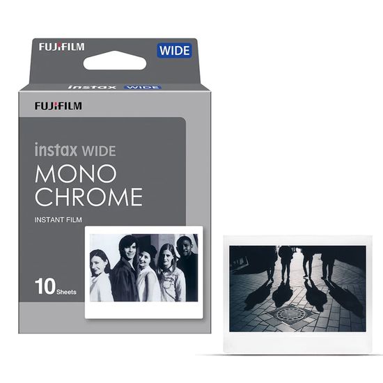 Filme Fujifilm Instax Wide Monochrome (preto E Branco) Com 10 Fotos Filme Fujifilm Instax Wide Monochrome (preto E Branco) Com 10 Fotos