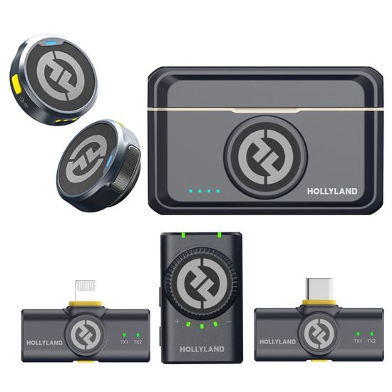Microfone Sem Fio Duplo Hollyland Lark M2 Combo Conector Usb-c Lightning E P2 Microfone Sem Fio Duplo Hollyland Lark M2 Combo Conector Usb-c Lightning E P2