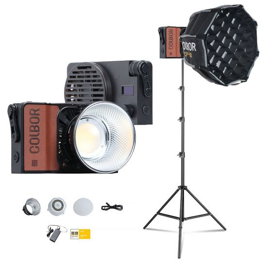 Kit Iluminador Led Colbor Wonder Bicolor + Softbox Grid + Tripé 2,4 metros W100 Kit Iluminador Led Colbor Wonder Bicolor + Softbox Grid + Tripé 2,4 metros W100