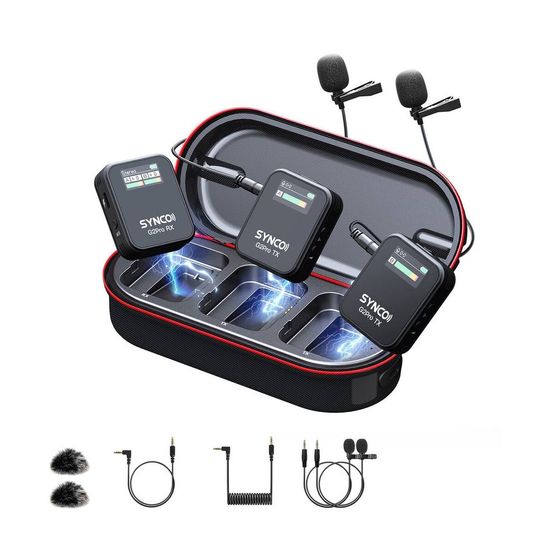 Sistema De Microfone Duplo Sem Fio Synco G2-a2 Pro Para Câmeras E Smartphones Sistema De Microfone Duplo Sem Fio Synco G2-a2 Pro Para Câmeras E Smartphones
