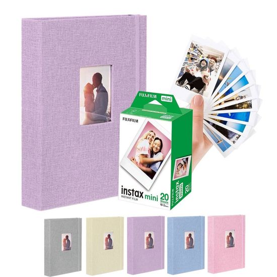Álbum para Camera Instax Mini + Filme 20 fotos Instax Mini Lilás Álbum para Camera Instax Mini + Filme 20 fotos Instax Mini Lilás