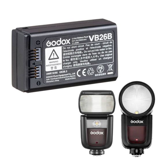 Bateria Recarregável Godox Vb26b Para Flash V1 V860 Iii 2980mah Bateria Recarregável Godox Vb26b Para Flash V1 V860 Iii 2980mah