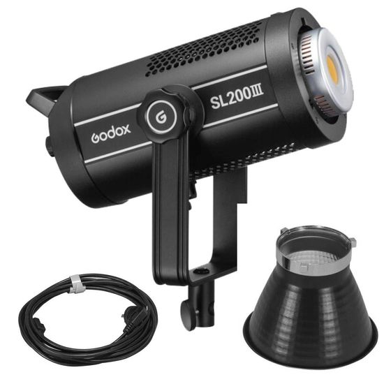 Iluminador Cob Led Godox 215w Sl200 Iii Branco Frio 5600k Bivolt Iluminador Cob Led Godox 215w Sl200 Iii Branco Frio 5600k Bivolt