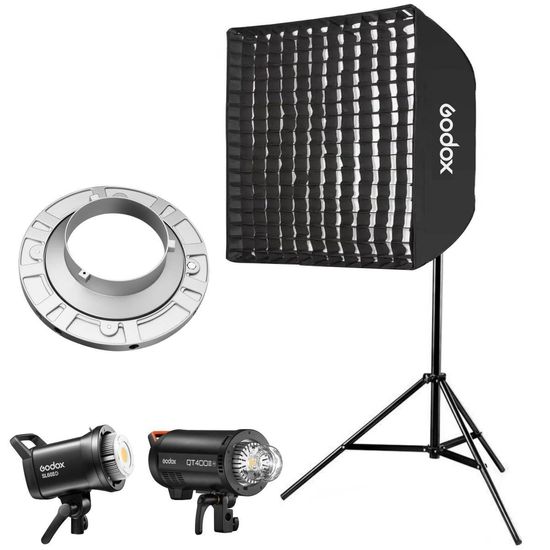 Softbox Grid com Tripé 90x90 Bowens para Flash Estúdio e Luz Led Godox Softbox Grid com Tripé 90x90 Bowens para Flash Estúdio e Luz Led Godox