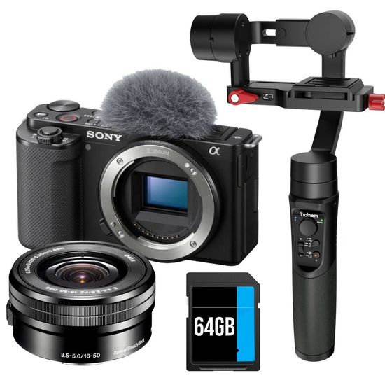 Câmera Sony Zv-e10 4k Com 16-50mm + Estabilizador Eletronico Gimbal Câmera Sony Zv-e10 4k Com 16-50mm + Estabilizador Eletronico Gimbal