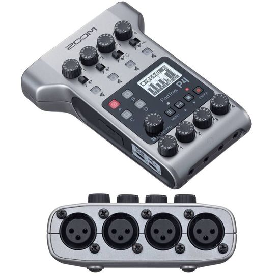 Gravador Interface 4 Canais Zoom Podtrak P4 Portátil 48V Para Podcast Gravador Interface 4 Canais Zoom Podtrak P4 Portátil 48V Para Podcast