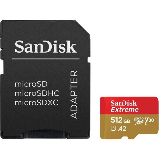 Cartão De Memória Sandisk Extreme 512gb 190mbs Microsdxc Cartão De Memória Sandisk Extreme 512gb 190mbs Microsdxc