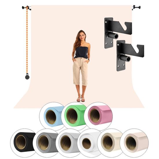 Fundo Fotografico Profissional de Papel SAVAGE 2,70x11m + Suporte sobe desce de parede Pastel Fundo Fotografico Profissional de Papel SAVAGE 2,70x11m + Suporte sobe desce de parede Pastel