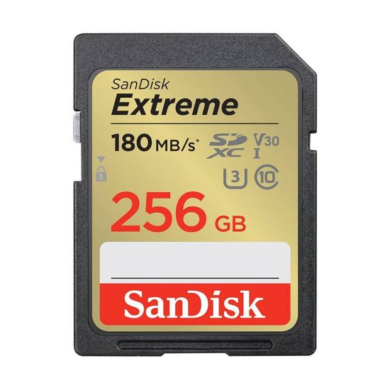 Cartão De Memória Sandisk Extreme Sdhc 256gb 180mb/s 4k Uhd Cartão De Memória Sandisk Extreme Sdhc 256gb 180mb/s 4k Uhd