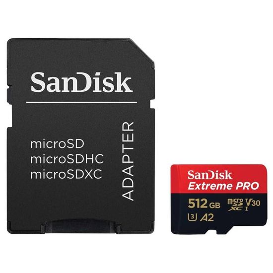 Cartão De Memória Sandisk Extreme Pro Microsdxc 512gb 200mb/s 4k Uhd Cartão De Memória Sandisk Extreme Pro Microsdxc 512gb 200mb/s 4k Uhd