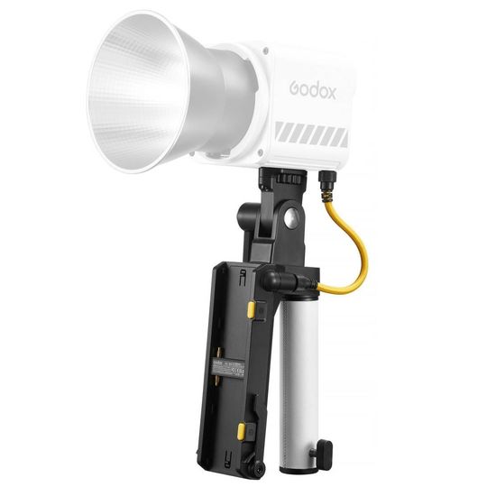 Adaptador Suporte Manopla Para 2 Baterias Np-f Para Led Godox Ml60ii Bi Adaptador Suporte Manopla Para 2 Baterias Np-f Para Led Godox Ml60ii Bi