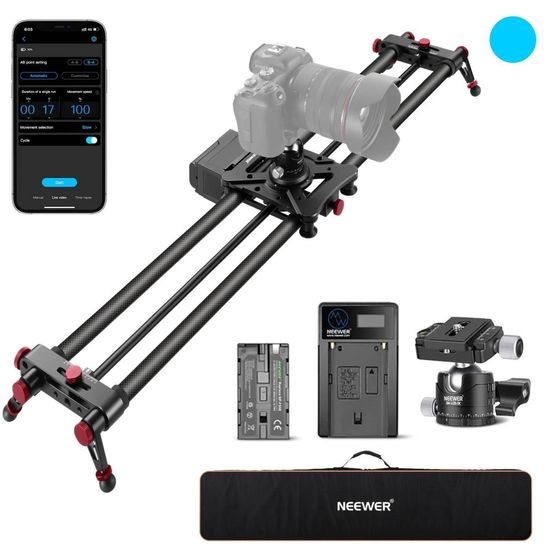 Slider Motorizado 80cm Profissional Bluetooth com Comando Time Lapse Neewer Slider Motorizado 80cm Profissional Bluetooth com Comando Time Lapse Neewer