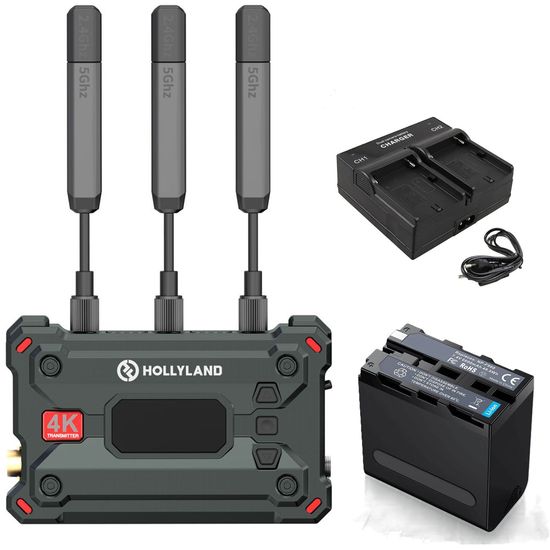 Kit Transmissor De Vídeo Sem Fio Hollyland Pyro S Hdmi Sdi 4k30 + Bateria E Carregador Kit Transmissor De Vídeo Sem Fio Hollyland Pyro S Hdmi Sdi 4k30 + Bateria E Carregador
