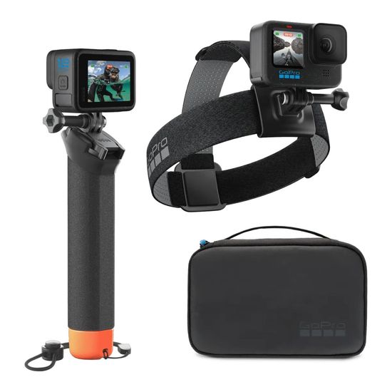 Kit De Aventura Gopro 3.0 Para Câmeras Hero Com Bastão Flutuador + Suporte Cabeça Kit De Aventura Gopro 3.0 Para Câmeras Hero Com Bastão Flutuador + Suporte Cabeça