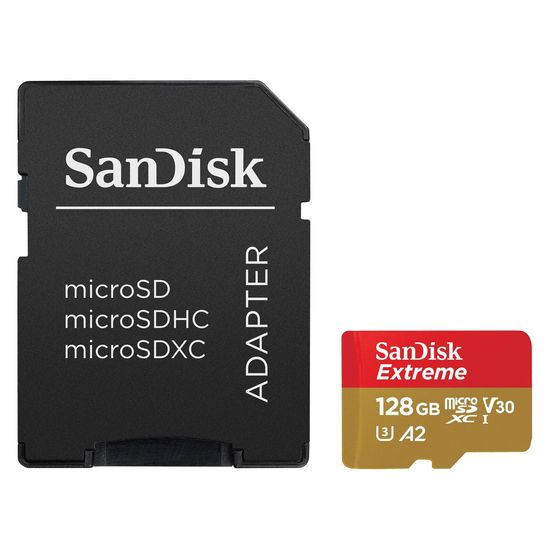 Cartão De Memória Sandisk Extreme Microsdxc 128gb 190mb/s Cartão De Memória Sandisk Extreme Microsdxc 128gb 190mb/s