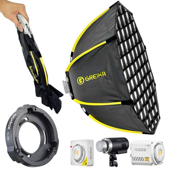 Softbox Grid Dobrável 90cm Greika Para Flash Ad300pro Ad400pro Ml100bi Ml60ii Softbox Grid Dobrável 90cm Greika Para Flash Ad300pro Ad400pro Ml100bi Ml60ii