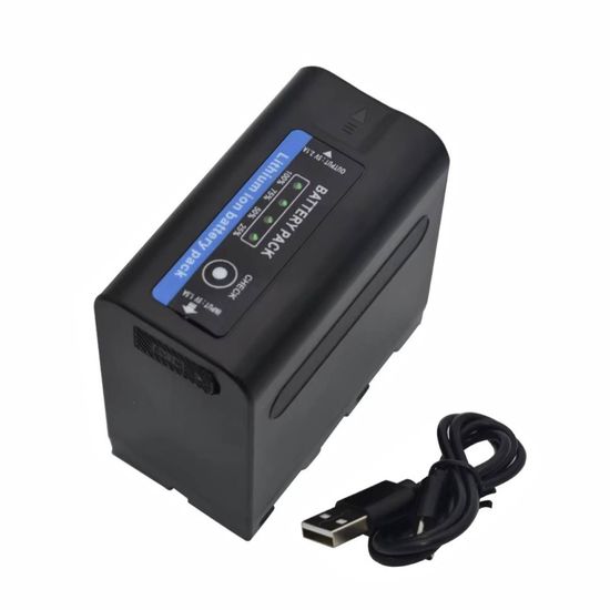 Bateria Np-f980 Usb Para Filmadora Led Monitor 7.4v 10.000mah Bateria Np-f980 Usb Para Filmadora Led Monitor 7.4v 10.000mah