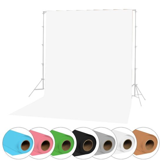 Fundo Infinito Fotográfico de Estúdio 2x10m Papel 180g Branco Fundo Infinito Fotográfico de Estúdio 2x10m Papel 180g Branco