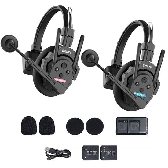 Fone 2 Headset Sem Fio Intercomunicador Synco XPRO Xtalk X2 500m Fone 2 Headset Sem Fio Intercomunicador Synco XPRO Xtalk X2 500m