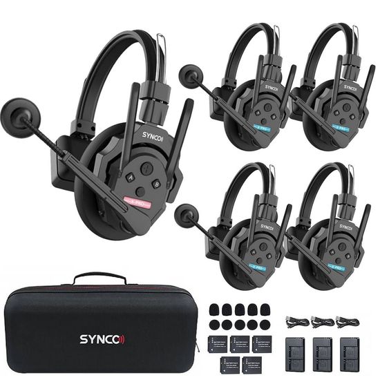 Fone 5 Headset Sem fio Sistema Intercomunicador Synco XTALK XPRO 500M Fone 5 Headset Sem fio Sistema Intercomunicador Synco XTALK XPRO 500M