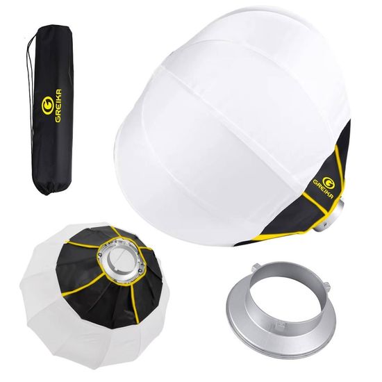 Softbox Lanterna 45cm Greika Bowens Para Tocha E Luz Contínua Softbox Lanterna 45cm Greika Bowens Para Tocha E Luz Contínua