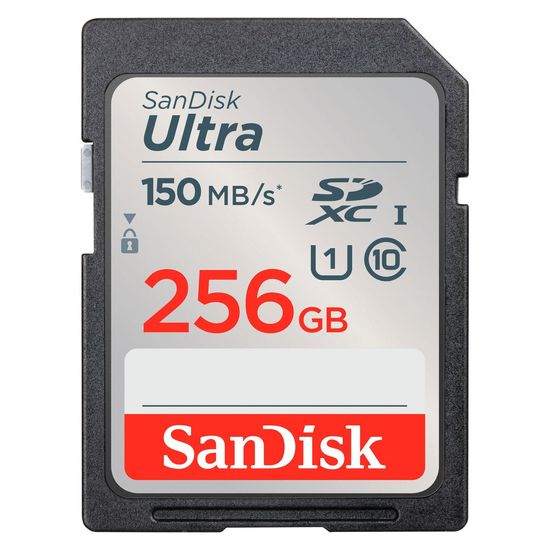 Cartão De Memória Sd Sandisk 256gb 150mb/s Ultra Uhs-i Sdxc Cartão De Memória Sd Sandisk 256gb 150mb/s Ultra Uhs-i Sdxc