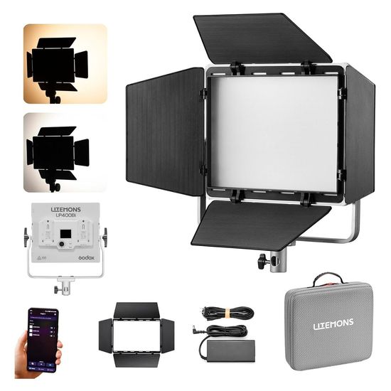 Painel De Led Bicolor Godox Lp400bi 36w 2800-6500k Cri 96