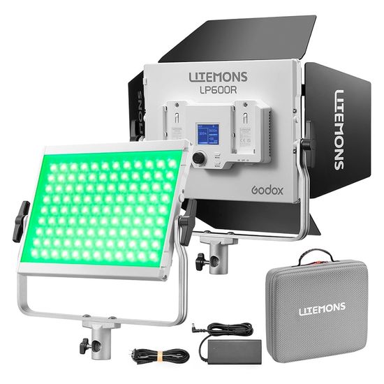 Painel De Led Rgb Godox Lp600r 60w 1800-10.000k Cri 96 Painel De Led Rgb Godox Lp600r 60w 1800-10.000k Cri 96
