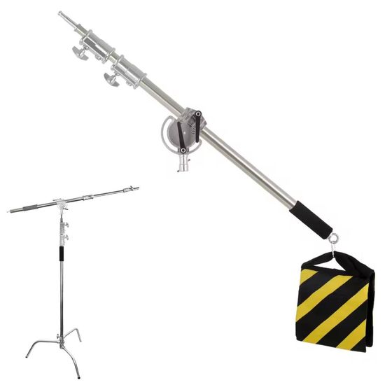 Braço Articulado Haste Girafa Inox Forte Greika 2,4m Braço Articulado Haste Girafa Inox Forte Greika 2,4m