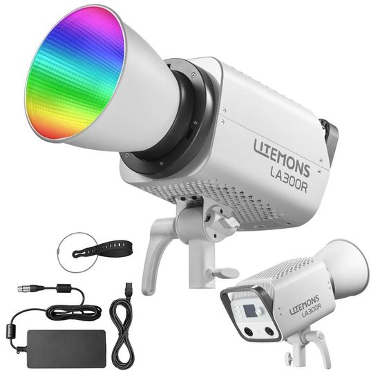 Iluminador Led RGB Bicolor Godox 330W LA300R Estúdio Profissional
